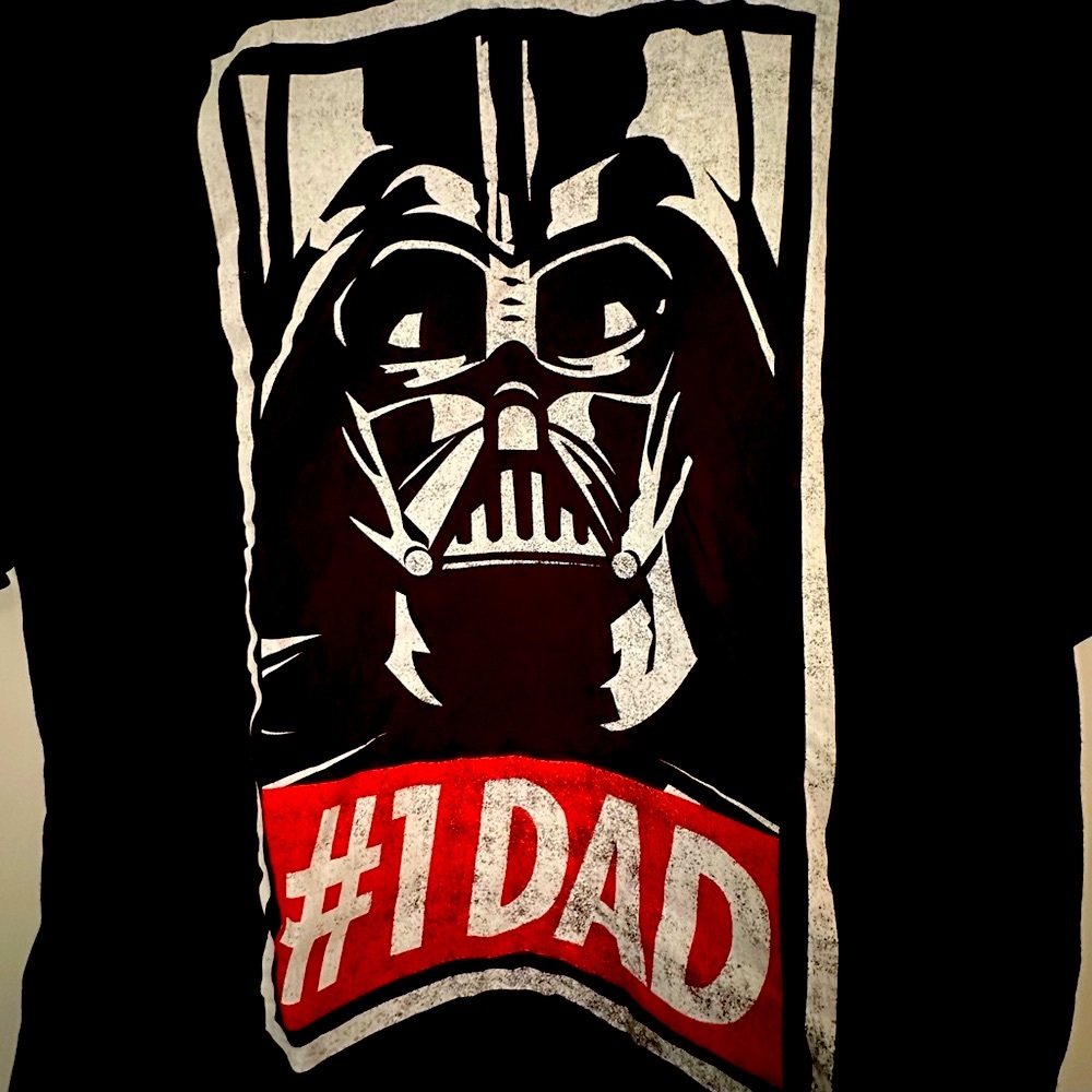 Star Wars Black T-Shirt by Fifth Sun, #1 Dad, XL, Darth Vader